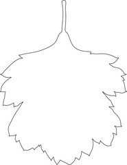 Leaf silhouette icon. Leaf of the tree outline