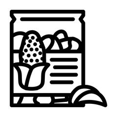 chips corn line icon vector. chips corn sign. isolated contour symbol black illustration