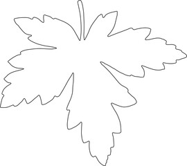 Leaf silhouette icon. Leaf of the tree outline