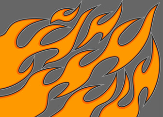 Simple background with orange flame pattern