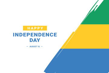 Gabon Independence Day. Vector Illustration. The illustration is suitable for banners, flyers, stickers, cards, etc.
