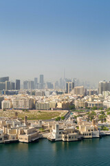 Fototapeta premium Aerial view on the Dubai skyline