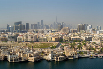 Fototapeta premium Aerial view on the Dubai skyline