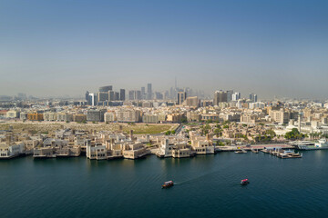Fototapeta na wymiar Aerial view on the Dubai skyline