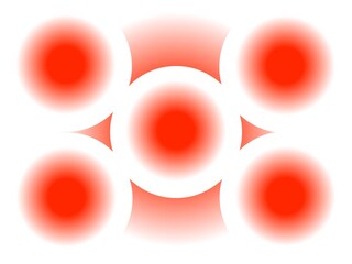 Circle Plain Neon red and white abstract gradient, for a soft colorful background. Modern horizontal design for mobile apps