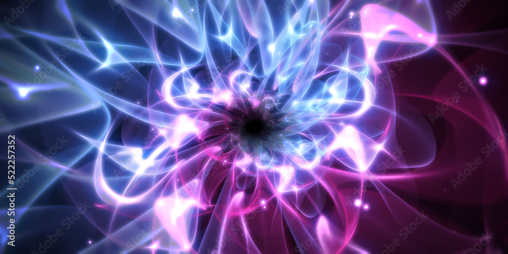 Poster abstract space tunnel. infinite zoom. the background
