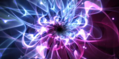 Abstract space tunnel. Infinite zoom. The background