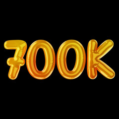 Premium Numeric Balloon 3D Icon with High Resolution on isolated background