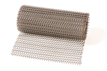 Mesh. A mesh is a barrier made of connected strands of metal, fibers, or other flexible or ductile materials.