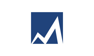 Letter M mountain logo