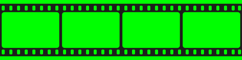 Fototapeta premium Film strip isolated vector icon. Retro picture with film strip icon. Film strip roll.