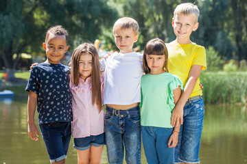 Portrait of a young blonde woman on dark background
