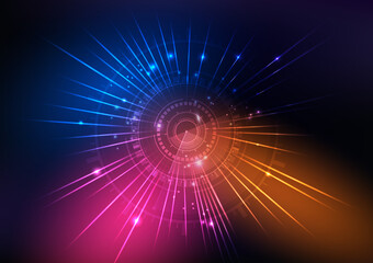 Abstract Scientific Future Technology Background. For Business Presentation. Flyer, Poster Vector Illustration Concept 