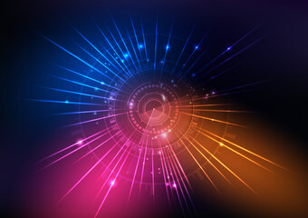 Obraz premium Abstract Scientific Future Technology Background. For Business Presentation. Flyer, Poster Vector Illustration Concept 
