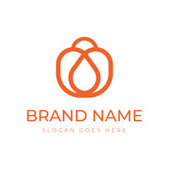 Flower Shaped Shopping Bag Logo Design for E-Commerce Industry