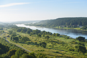 Amazing view Netoniai Hill is one of the higher flying sites in Lithuania. Its height is 55 metres. Valley Nemunas River, spectacular views popular tourist destination