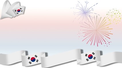 Background with copy space area for National Liberation Day or Independence Day of South Korea. Suitable to place on content with that theme.