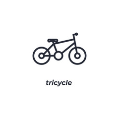 Fototapeta premium tricycle line icon. linear style sign for mobile concept and web design. Outline vector icon. Symbol, logo illustration. Vector graphics