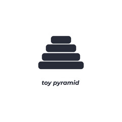toy pyramid vector icon. filled flat sign for mobile concept and web design. Symbol, logo illustration. Vector graphics