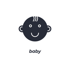 baby vector icon. filled flat sign for mobile concept and web design. Symbol, logo illustration. Vector graphics