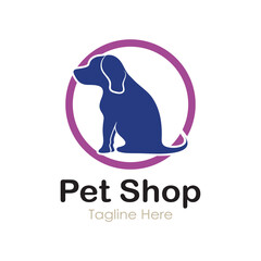 Obraz premium pet shop logo design icon illustration template vector with modern concept