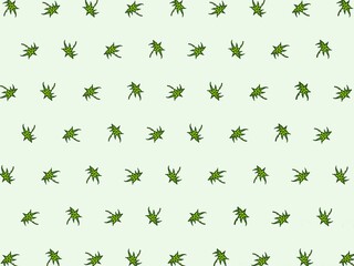 Pattern of green palms on a light turquoise background. Nature, trees, leaves. Design, background decoration, postcard, wrapping paper, packaging