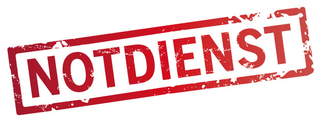 roter Stempel Notdienst 