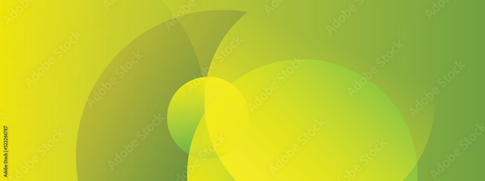 Wall mural abstract geomtrical vector background with colored gradient, creative overlapping circular shapes wi