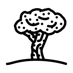 olive tree line icon vector. olive tree sign. isolated contour symbol black illustration