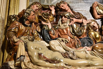 Bas-relief de la cathédrale de Ségovie. Espagne