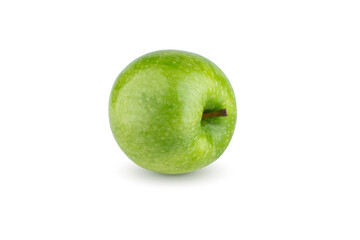 Fresh green apple isolated on white background.