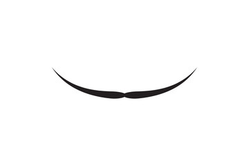 Moustache vector icon. Black retro style mustache. Shave barber vintage man face