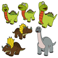 Dinosaur cartoon vector for coloring book