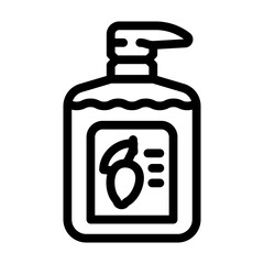 soap shampoo olive line icon vector. soap shampoo olive sign. isolated contour symbol black illustration