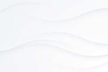 Abstract white and gray background with dynamic wave shape