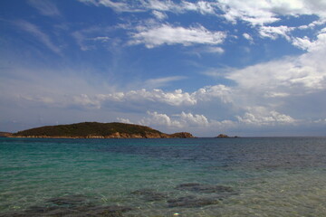 View of the beautifull beach of Sardinia in Italy