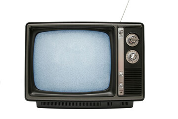Shot of an old/vintage black and white television