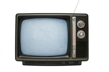 Shot of an old/vintage black and white television