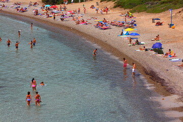 View of the beautifull beach of Sardinia in Italy