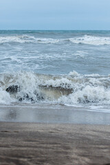 waves on the beach
