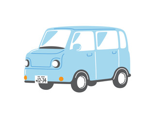 シンプルな自動車・ワゴン車のイラスト