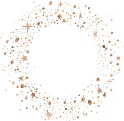 golden star png isolated elements decoration