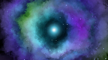 Obraz na płótnie Canvas Colorful galaxy and nebulas with shining stars. Infinite universe