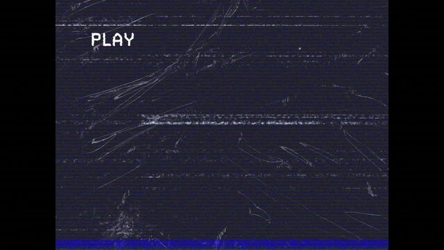 Animation of video tape with glitch