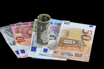 Euro Vs Dollar
Pictures of the currencies of the euro against the dollar. The value of the euro...