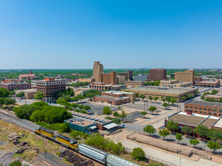 Fototapeta na wymiar Aerial View of Abilene Texas Downtown