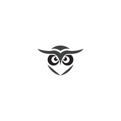 owl logo with template vector style