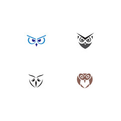 Naklejka premium owl logo with template vector style