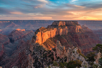 sunset at the north rim of the grand canyon national park