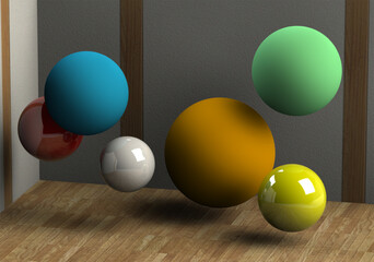 Background 3D Floating Object Round